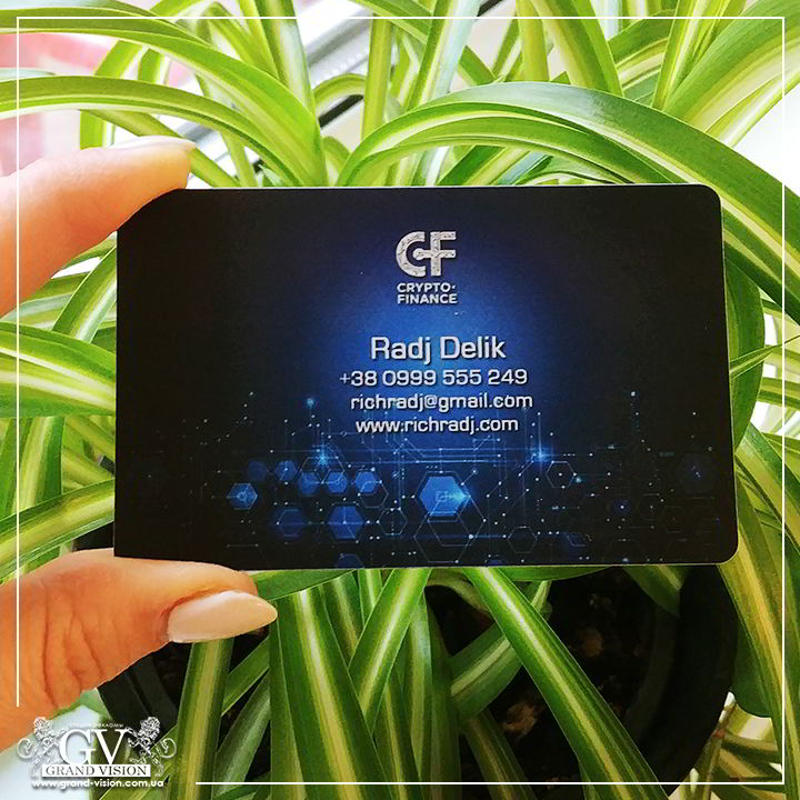Production of plastic cards with any design