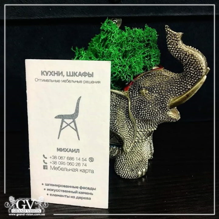 Business cards on designer paper to order